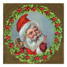 Vintage Santa Clause Invitations