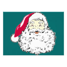Vintage Santa Clause Invitations