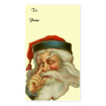 Vintage Santa Clause Present Gift Tag business cards
