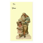 Vintage Santa Clause Present Gift Tag business cards