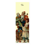 Vintage Santa Clause Skinny Present Gift Tag business cards