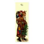 Vintage Santa Clause Skinny Present Gift Tag business cards