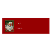 vintage santa gift tags business card templates