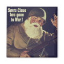 Vintage Santa is Going to War Poster magnets