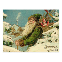 Vintage Santa - Joyeux Noel Postcards