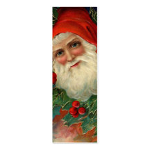 Vintage Santa Name Tag or Gift Tag Business Card