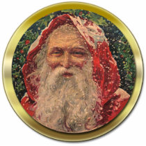 Vintage Santa Ornament Photo Cut Outs