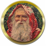 Vintage Santa Ornament photo sculptures