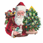 Vintage Santa Ornament photo sculptures