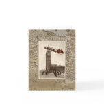 Vintage Santa over Big Ben London Christmas Card