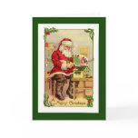 Vintage Santa Toymaker Card