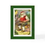 Vintage Santa Toymaker Card