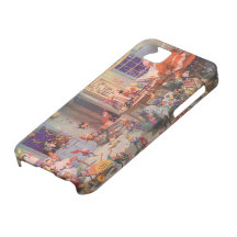 Vintage Santa's Workshop North Pole Elves and Toys iPhone 5 Cover