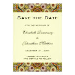 Vintage Save the Date Garden Flowers Butterflies Card