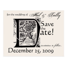 Vintage Save the Date Postcard