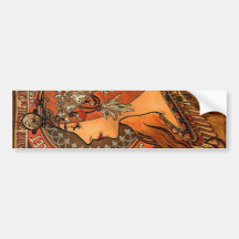 Vintage Savonnerie de Bagnolet by Alfons Mucha Bumper Stickers