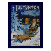 Vintage Scandinavian Christmas Postcard