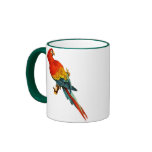 Vintage *Scarlet Macaw* Parrot Desing mugs