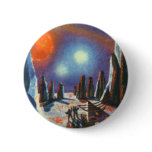 Vintage Science Fiction Aliens on a Foreign Planet buttons