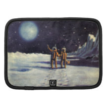 Vintage Science Fiction Aliens on the Moon Folio Planners