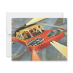 Vintage Science Fiction Futuristic Car invitations