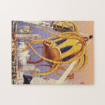 Vintage Science Fiction Octopus Alien Invasion War Puzzle