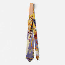 Vintage Science Fiction Octopus Alien Invasion War Tie