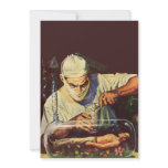 Vintage Science Fiction Scientist in Laboratory invitations
