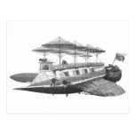 Vintage Science Fiction Steampunk Airship Eclipse Post Cards