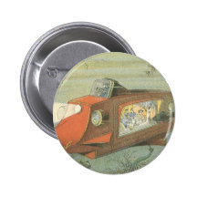 Vintage Science Fiction Submarine Under the Ocean Button
