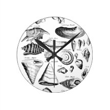 Vintage Seashells Wallclock