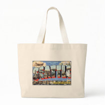 Vintage Seattle Postcard Bags