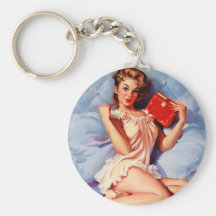 Vintage Secret Diary Gil Elvgren Pin Up Girl Key Chains