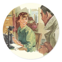 Vintage Secretary and Boss Sticker