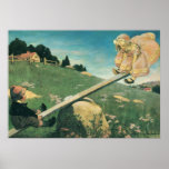 Vintage See Saw Margery Daw, Jessie Willcox Smith Poster