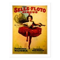 Vintage Sells-Floto Circus Poster postcards
