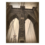 Vintage Sepia Brooklyn Bridge
