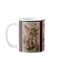 Vintage Sepia Fairy and Birds Coffee Mug