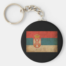 Vintage Serbia Flag Keychains