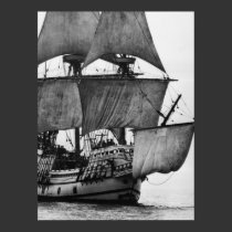 Vintage Ship Black and White posters