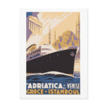 Vintage shipping line ad Venice, Greece, Istanbul