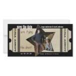 Vintage Showbill Theatre Ticket Save the Date photo cards