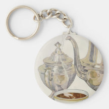Vintage Silver Coffee Service Keychain