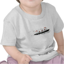 Vintage Simple Ship Illustration Tee Shirt