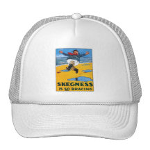 Vintage Skegness Ad - Skegness is so Bracing - Man Hats