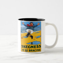 Vintage Skegness Ad - Skegness is so Bracing - Man Mugs