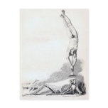 Vintage Skeleton Being Called Up postcards