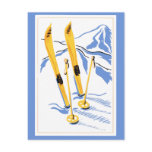 Vintage Ski Art postcards