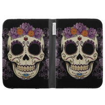 Vintage Skull and Roses Kindle Case