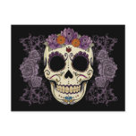 Vintage Skull and Roses Postcard